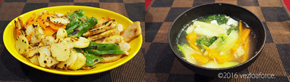 蒸し鶏と3種野菜の韓国風ピカタ調理例