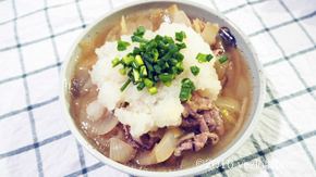 笠原流豚肉のあっさりみぞれ煮調理例
